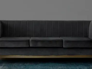An upholstered sofa after cleaning