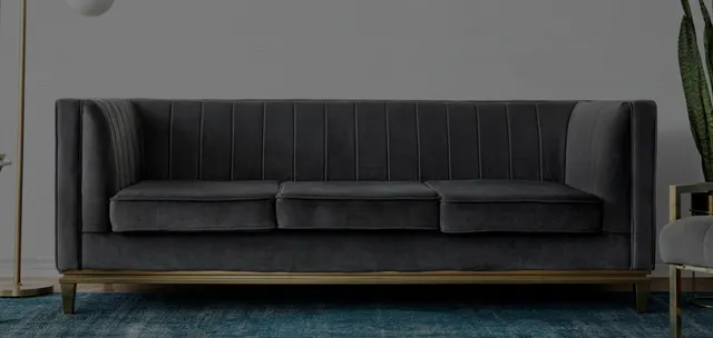 A clean upholstered sofa in a Harrisburg living room